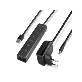 HUB AXAGON HUE-SA7BP 7xUSB3.0 CHARGING HUB+ 2A töltő