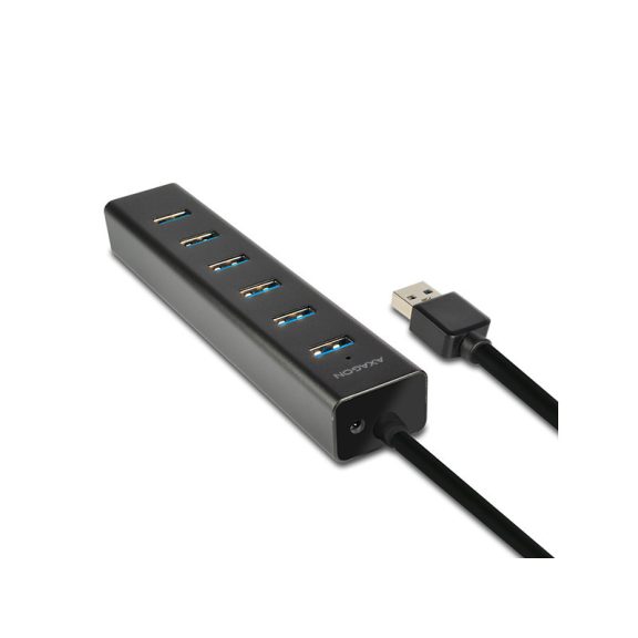 HUB AXAGON HUE-SA7BP 7xUSB3.0 CHARGING HUB+ 2A töltő
