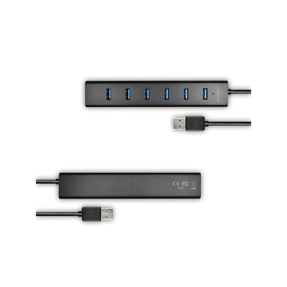 HUB AXAGON HUE-SA7BP 7xUSB3.0 CHARGING HUB+ 2A töltő
