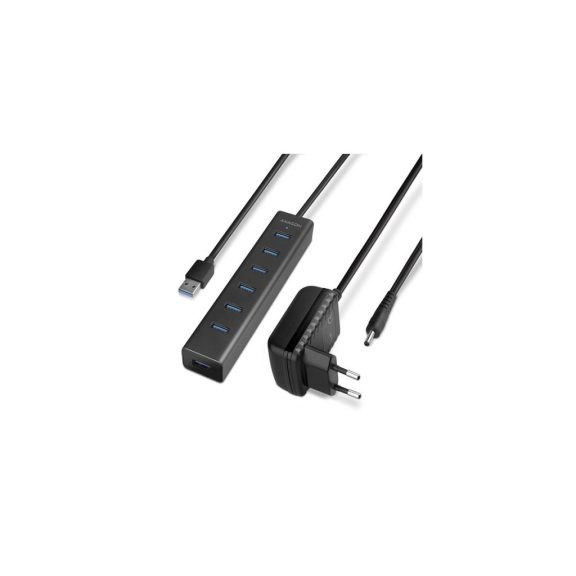HUB AXAGON HUE-SA7BP 7xUSB3.0 CHARGING HUB+ 2A töltő