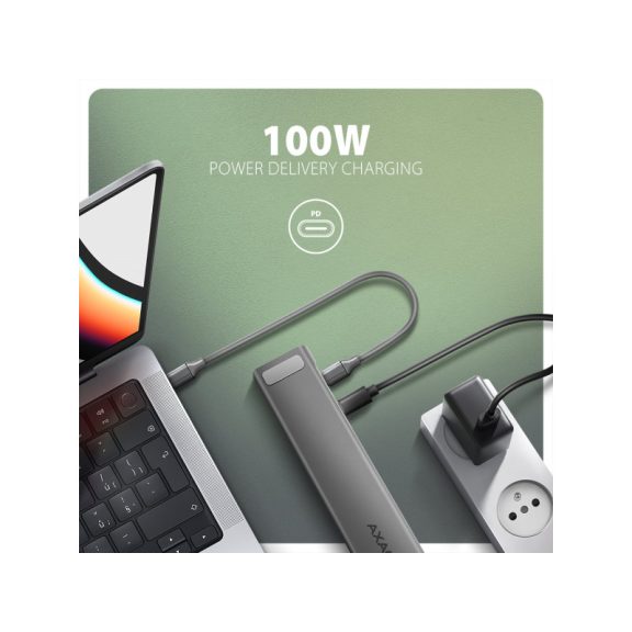 HUB AXAGON HMC-10HLS USB-C 5 GBPS, 9IN1 HUB/Dokkoló
