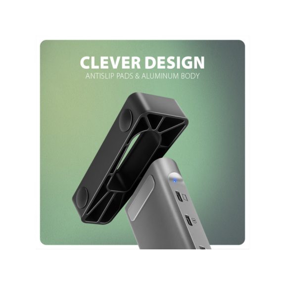 HUB AXAGON HMC-10HLS USB-C 5 GBPS, 9IN1 HUB/Dokkoló