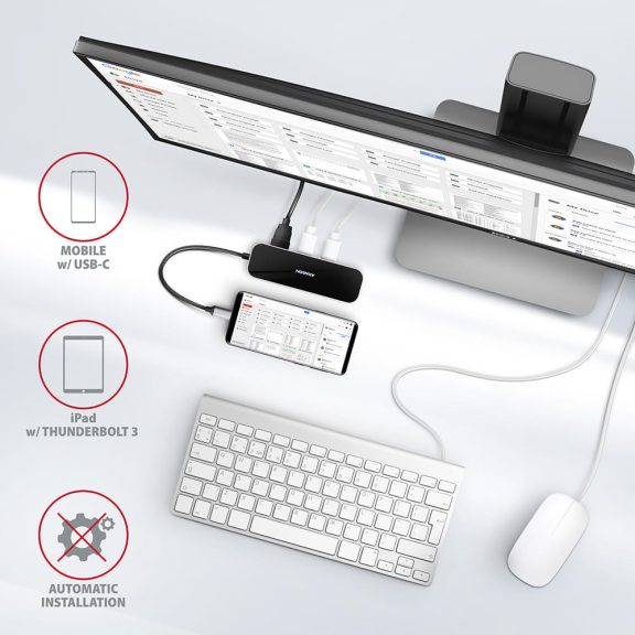 Axagon HMC-6GL USB-C 6 az 1-ben hub, HDMI 4K, Gigabit LAN, PD 100W, alumínium