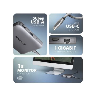 AXAGON HMC-5HL USB-C 5Gbps SuperSpeed 5in1 hub