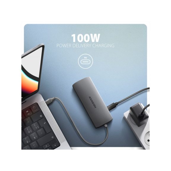 AXAGON HMC-8HLSA USB-C 5Gbps 9in1 hub