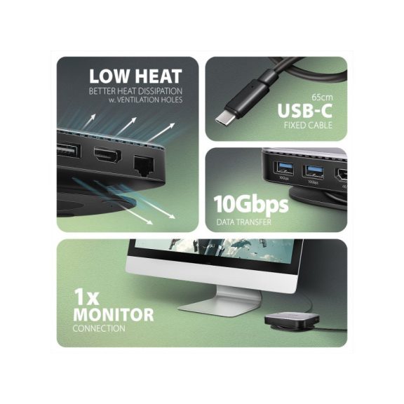 AXAGON HMC-UFO USB-C 10Gbps UFO 9in1 hub