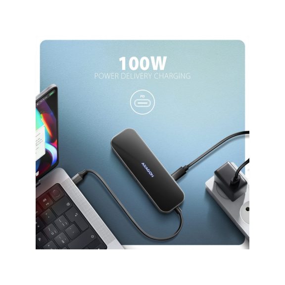 AXAGON HMC-6GLN USB-C 5Gbps GLASS 6in1 hub