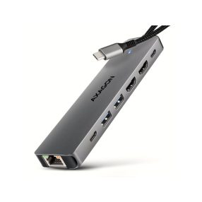 AXAGON HMC-7HX2 USB-C 5Gbps DUAL 4K DISPLAY 7in1 hub