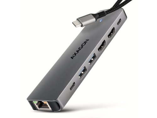 AXAGON HMC-7HX2 USB-C 5Gbps DUAL 4K DISPLAY 7in1 hub