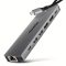 Axagon HMC-7HX2 USB-C hub, Dual 4K HDMI, PD 100W, Gigabit LAN, alumínium