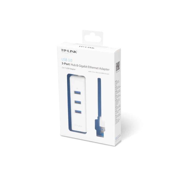 HUB USB 3.0 TP-Link UE330 3 port + Gigabit Ethernet Fehér