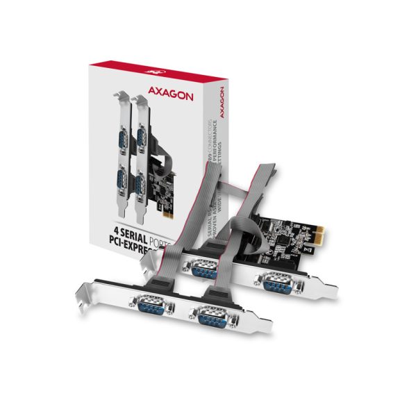 I/O bővítőkártya AXAGON PCEA-S4N PCIE vezérlő 4x soros