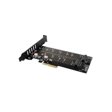 I/O bővítőkártya PCEM2-DC PCIe NVMe+SATA M.2 adapter