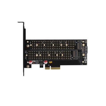 I/O bővítőkártya PCEM2-DC PCIe NVMe+SATA M.2 adapter