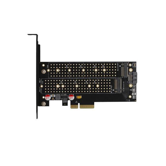I/O bővítőkártya PCEM2-DC PCIe NVMe+SATA M.2 adapter