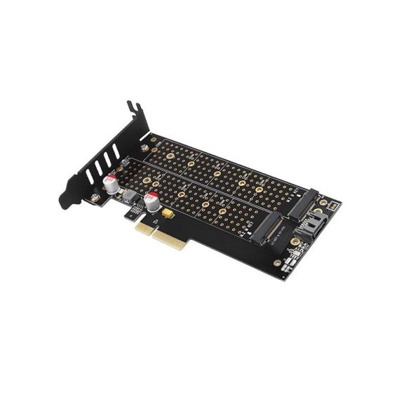 I/O bővítőkártya PCEM2-DC PCIe NVMe+SATA M.2 adapter