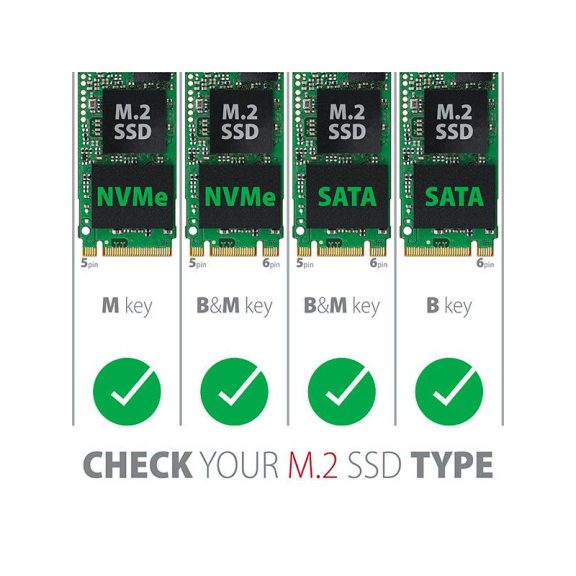 I/O bővítőkártya PCEM2-DC PCIe NVMe+SATA M.2 adapter