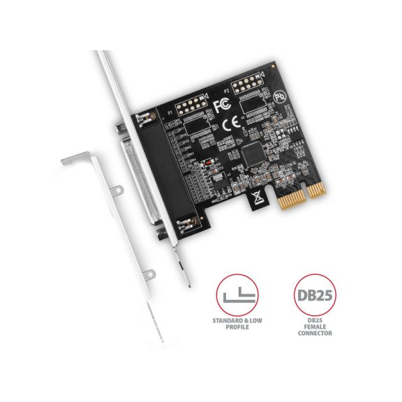 I/O bővítőkártya AXAGON PCEA-P1N 1x párhuzamos port adapter w. SP & LP