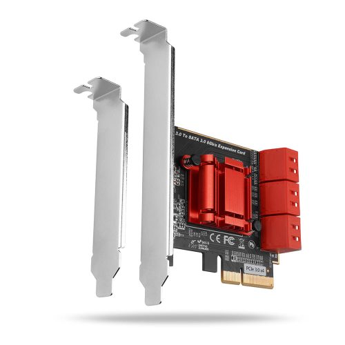 Axagon PCES-SA6 PCIe SATA vezérlő, 6 port SATA III, low profile