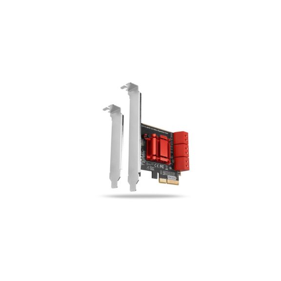 Axagon PCES-SA6 PCIe SATA vezérlő, 6 port SATA III, low profile
