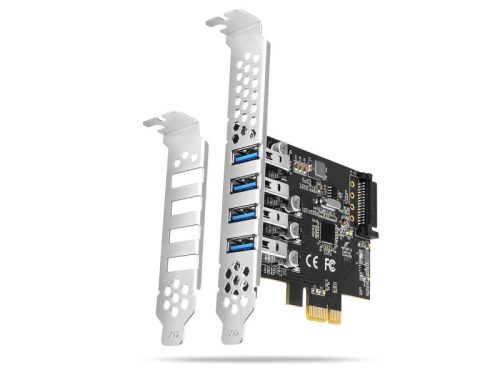 I/O bővítőkártya Axagon PCEU-43RS PCIE CONTROLLER 4x USB 3.2 gen1, UASP, LP.