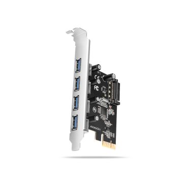   I/O bővítőkártya AXAGON PCEU-430RS PCIe vezérlő 4x ext. USB-A 5Gbps port