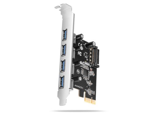 I/O bővítőkártya AXAGON PCEU-430RS PCIe vezérlő 4x ext. USB-A 5Gbps port