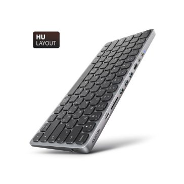 AXAGON HMC-KB-HU Magyar billentyűzet és 9 az 1-ben hub