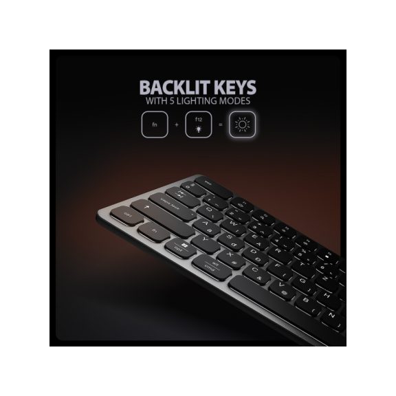 AXAGON HMC-KB-HU Magyar billentyűzet és 9 az 1-ben hub