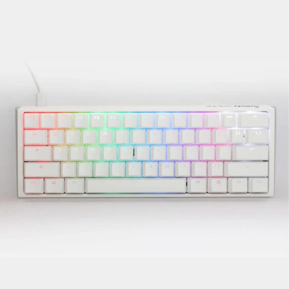 Ducky One 3 Mini RGB vezetékes mechanikus billentyűzet MX Clear kapcsolóval, magyar kiosztás, fehér