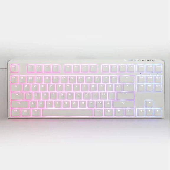 Ducky One 3 TKL RGB vezetékes mechanikus billentyűzet MX Brown kapcsolóval, magyar kiosztás, fehér