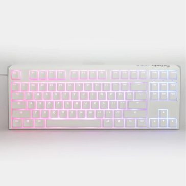   Ducky One 3 TKL RGB vezetékes mechanikus billentyűzet MX Clear kapcsolóval, magyar kiosztás, fehér