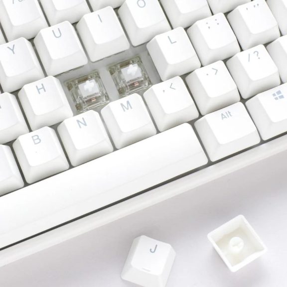 Ducky One 3 TKL RGB vezetékes mechanikus billentyűzet MX Clear kapcsolóval, magyar kiosztás, fehér