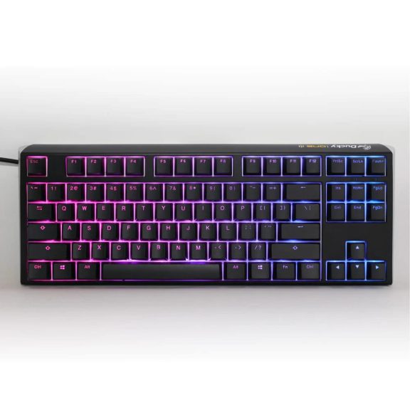 Ducky One 3 TKL RGB vezetékes mechanikus billentyűzet MX Blue kapcsolóval, magyar kiosztás, fekete