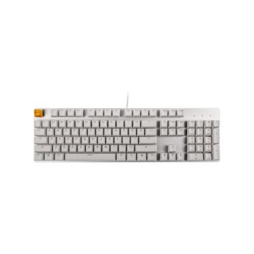   Billentyűzet Glorious GMMK Full Size White Ice Edition - Gateron-Brown, US, Fehér