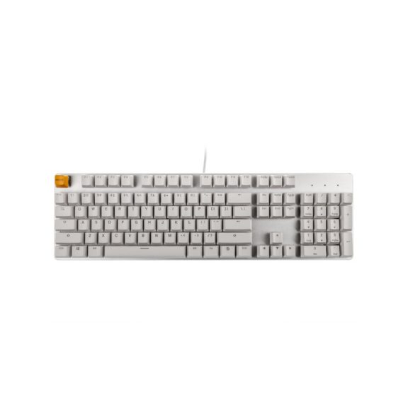 Billentyűzet Glorious GMMK Full Size White Ice Edition - Gateron-Brown, US, Fehér