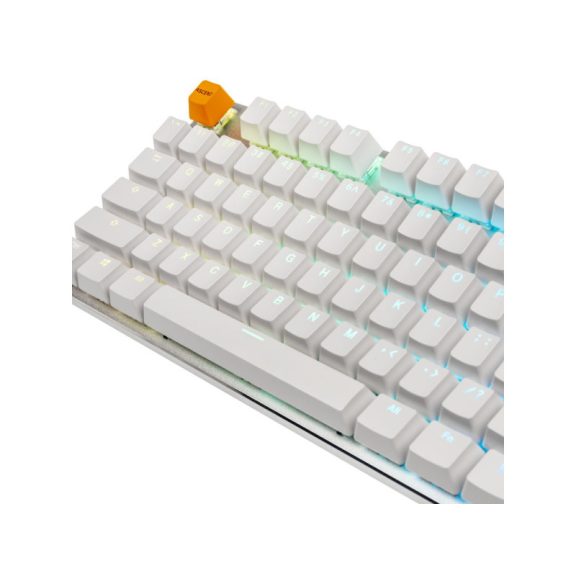 Billentyűzet Glorious GMMK Full Size White Ice Edition - Gateron-Brown, US, Fehér