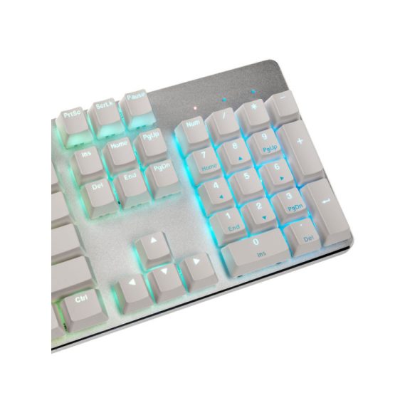 Billentyűzet Glorious GMMK Full Size White Ice Edition - Gateron-Brown, US, Fehér
