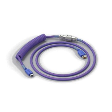   Billentyűzet kiegészítő Glorious Coiled Cable Nebula USB-C Spirálkábel Lila
