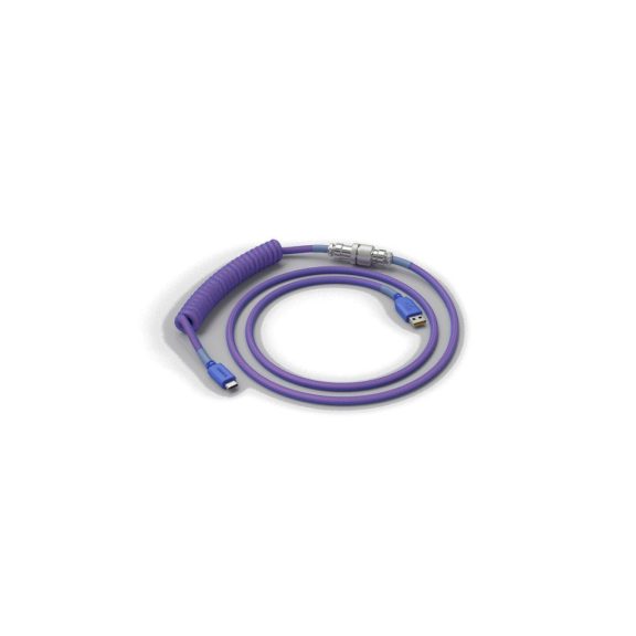 Billentyűzet kiegészítő Glorious Coiled Cable Nebula USB-C Spirálkábel Lila