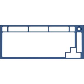   Billentyűzet kiegészítő Glorious GMMK Pro 75% burkolat Navy Kék