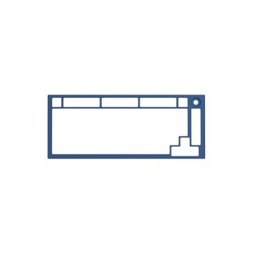  Billentyűzet kiegészítő Glorious GMMK Pro 75% burkolat Navy Kék