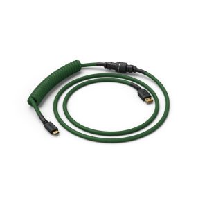   Billentyűzet kiegészítő Glorious Coiled Cable Forest Green USB-C Spirálkábel Zöld