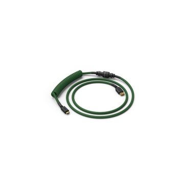   Billentyűzet kiegészítő Glorious Coiled Cable Forest Green USB-C Spirálkábel Zöld