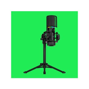   Mikrofon Streamplify MIC RGB Tripod kardioid kondenzátor USB Fekete