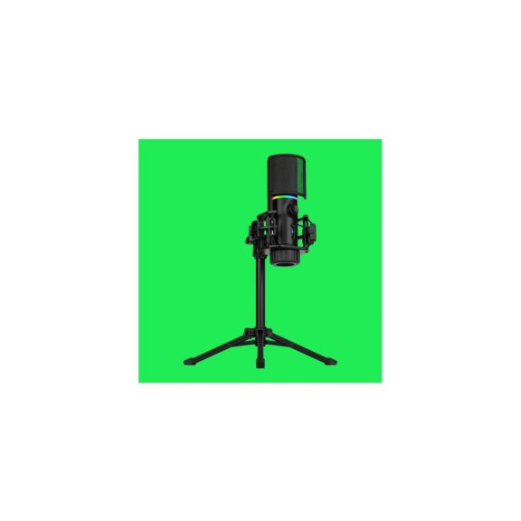 Mikrofon Streamplify MIC RGB Tripod kardioid kondenzátor USB Fekete