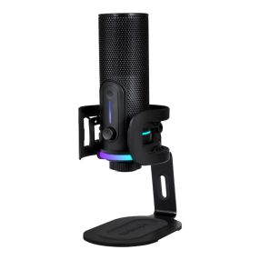   Streamplify MIC PRO mikrofon, 192kHz, 4 iránykarakterisztika, RGB, zajcsökkentés, fekete