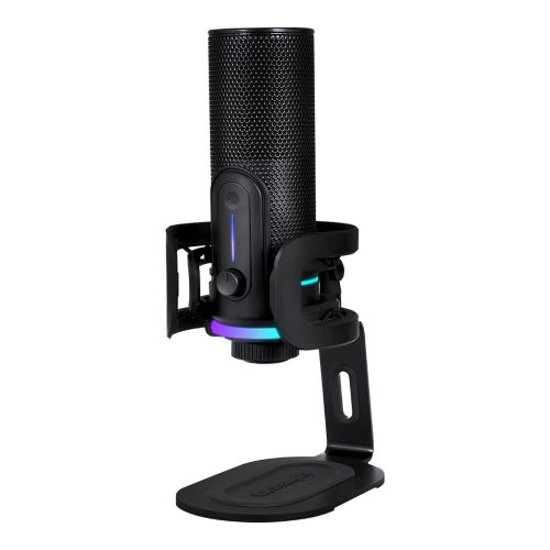 Streamplify MIC PRO mikrofon, 192kHz, 4 iránykarakterisztika, RGB, zajcsökkentés, fekete