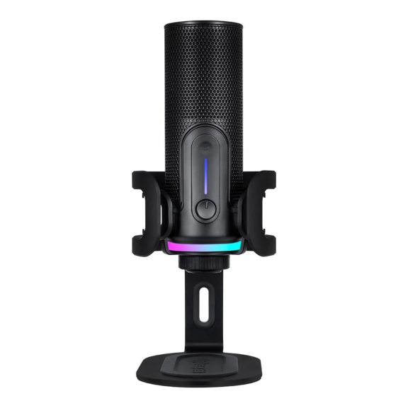 Streamplify MIC PRO mikrofon, 192kHz, 4 iránykarakterisztika, RGB, zajcsökkentés, fekete