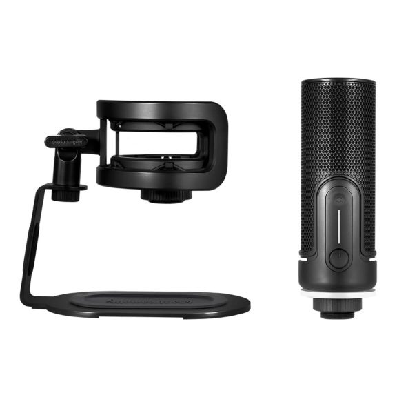 Streamplify MIC PRO mikrofon, 192kHz, 4 iránykarakterisztika, RGB, zajcsökkentés, fekete